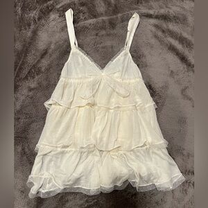Victoria's Secret Cream Layered Chemise